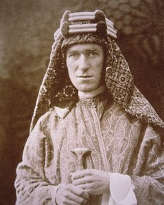 T.E. Lawrence in arabischer Tracht während des Ersten Weltkriegs, ca. 1914-18 von English Photographer