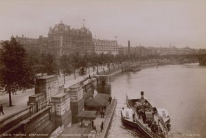 Themse-Ufer vom Hungerford Bridge von English Photographer