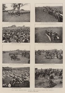 Die Armeemanöver, unter den Truppen mit der Kamera von English Photographer