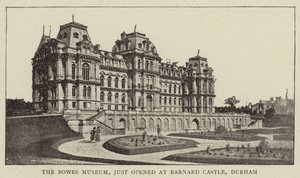 Das Bowes-Museum, gerade in Barnard Castle, Durham, eröffnet von English Photographer