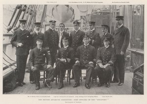 Die britische Antarktis-Expedition, einige Offiziere der Discovery von English Photographer