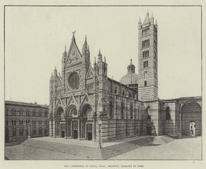 Der Dom von Siena, Italien, kürzlich durch Feuer beschädigt von English Photographer