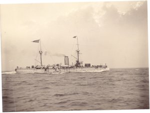 Die "Chih Yuan" auf See, ca. 1886