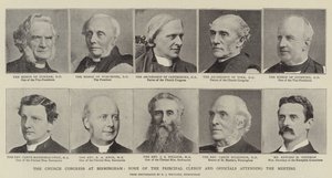 Der Kirchenkongress in Birmingham, einige der wichtigsten Geistlichen und Beamten, die an der Versammlung teilnehmen von English Photographer