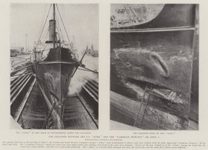 Die Kollision zwischen der SS Alma und der Cambrian Princess am 1. April von English Photographer