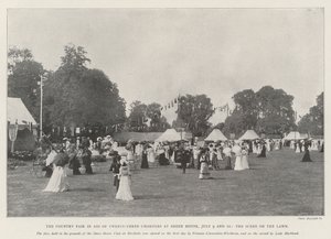 Der Jahrmarkt zugunsten von dreiundzwanzig Wohltätigkeitsorganisationen im Sheen House, 9. und 10. Juli, die Szene auf dem Rasen von English Photographer