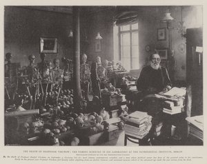 Der Tod von Professor Virchow, der berühmte Wissenschaftler in seinem Labor am Pathologischen Institut, Berlin von English Photographer