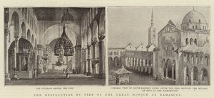 Die Zerstörung der Großen Moschee in Damaskus durch Feuer von English Photographer