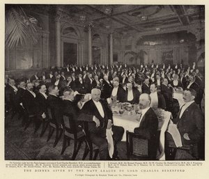 Das Abendessen der Navy League zu Ehren von Lord Charles Beresford von English Photographer