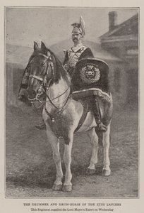 Der Trommler und das Trommelpferd der 17. Lancers von English Photographer
