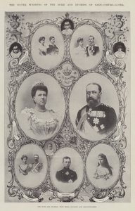 Der Herzog und die Herzogin von Sachsen-Coburg-Gotha mit ihren Kindern und Enkeln von English Photographer