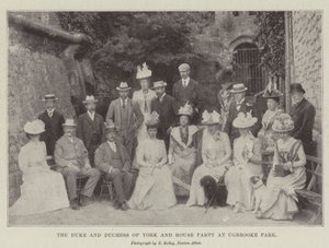 Der Herzog und die Herzogin von York und Hausgesellschaft im Ugbrooke Park von English Photographer
