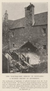 Die Erdbebenerschütterungen in Schottland, eine zerstörte Schmiede in Inverness von English Photographer
