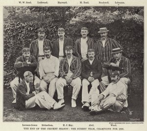 Das Ende der Cricket-Saison, das Surrey-Team, Meister von 1895