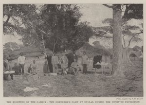 Die Kämpfe am Gambia, das Lager des Gouverneurs in Bullal während der Strafexpedition von English Photographer