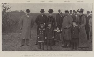 Der Besuch des deutschen Kaisers bei König Edward, eine königliche Gruppe in Sandringham von English Photographer
