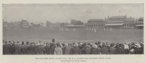 Das letzte Testspiel im Oval, Mr. F. S. Jackson und Haywards tapferer Stand von English Photographer