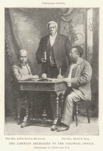 Die liberianischen Delegierten im Kolonialamt