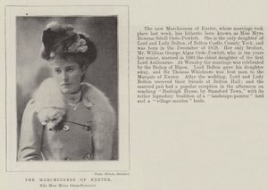 Die Marchioness of Exeter, geborene Miss Myra Orde-Powlett von English Photographer