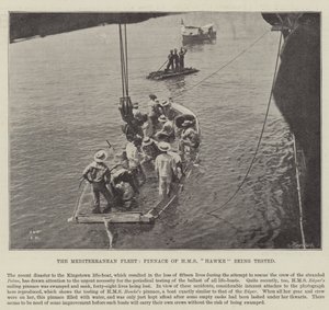 Die Mittelmeerflotte, Pinnace der HMS Hawke wird getestet von English Photographer