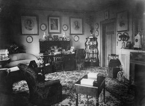 Das Wohnzimmer der Königin, Villa Hohenlohe, Baden-Baden, späte 1860er Jahre
