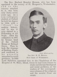Der Reverend H H Henson, neuer Kanoniker von Westminster von English Photographer