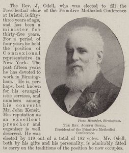 Der Reverend Joseph Odell, Präsident der Primitive Methodist Conference von English Photographer