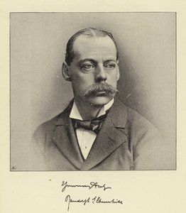 Der Rechte Ehren Lord Randolph Churchill, ehemaliger Schatzkanzler und ehemaliger Führer des House of Commons von English Photographer
