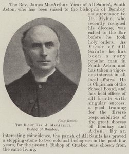 Der Right Reverend J. MacArthur, Bischof von Bombay von English Photographer