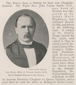 Der rechte ehrwürdige J. Taylor Smith, DD, neuer Generalfeldkaplan der Streitkräfte von English Photographer