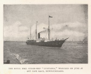 Das königliche Postdampfschiff Lusitania, gestrandet am 26. Juni vor Cape Race, Neufundland von English Photographer