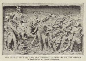 Die Belagerung von Dünkirchen, 1793, die Einwohner versammeln sich zur Verteidigung