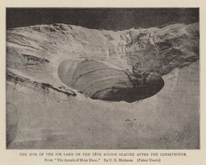 Der Ort des Eissee am Tete Rousse Gletscher nach der Katastrophe von English Photographer