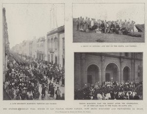 Der spanisch-amerikanische Krieg, Szenen in Las Palmas, Gran Canaria, jetzt von Spanien befestigt und versorgt von English Photographer