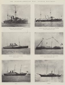 Der spanisch-amerikanische Krieg, spanische Kriegsschiffe von English Photographer