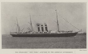 Das Dampfschiff New York, erworben von der amerikanischen Regierung von English Photographer