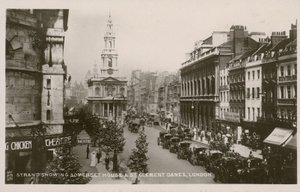 The Strand, zeigt Somerset House und St Clement Danes, London von English Photographer