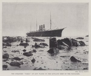 Die gestrandete Paris bei Ebbe am Lowland Reef der Manacles von English Photographer