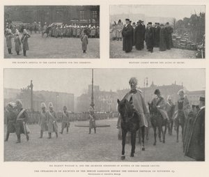Die Vereidigung von Rekruten der Berliner Garnison vor dem deutschen Kaiser am 23. November von English Photographer