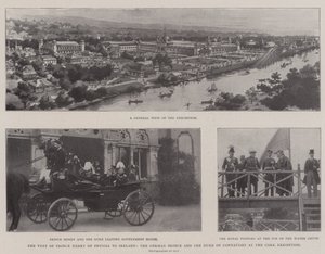 Der Besuch von Prinz Heinrich von Preußen in Irland, der deutsche Prinz und der Herzog von Connaught bei der Ausstellung in Cork