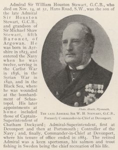 Der verstorbene Admiral Sir W. H. Stewart, GCB, ehemaliger Oberbefehlshaber in Devonport von English Photographer