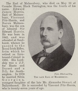 Der verstorbene Earl von Malmesbury von English Photographer