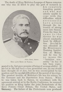 Der verstorbene König von Samoa von English Photographer