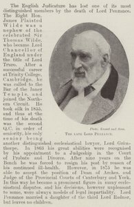 Der verstorbene Lord Penzance von English Photographer