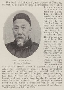 Der verstorbene Lui-Kun-Yi, Vizekönig von Nanking