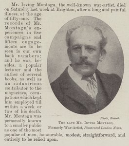 Der verstorbene Herr Irving Montagu, ehemaliger Kriegszeichner, Illustrated London News von English Photographer
