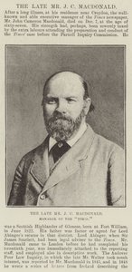 Der verstorbene Herr J C Macdonald, Manager der Times