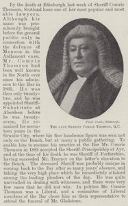 Der verstorbene Sheriff Comrie Thomson, QC von English Photographer
