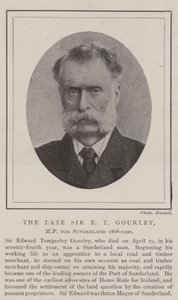 Der verstorbene Sir E. T. Gourley, Abgeordneter für Sunderland 1868-1900 von English Photographer