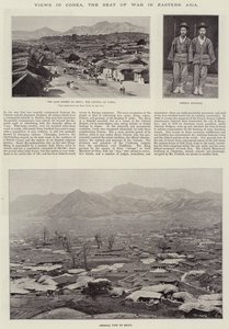 Ansichten in Korea, der Kriegsschauplatz in Ostasien